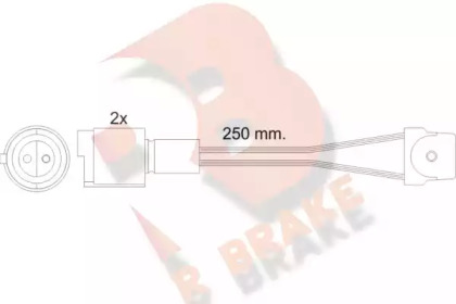 Сигнализатор, износ тормозных колодок R BRAKE 610091RB